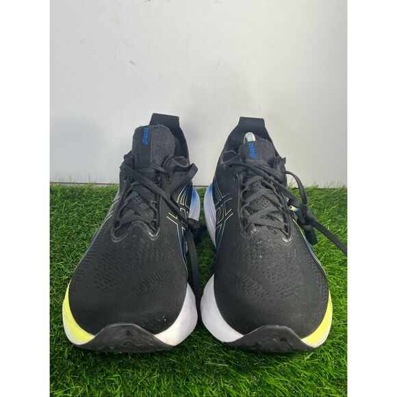 ASICS GEL-Nimbus 25 Wide Men’s Size 10.5 2E Black Blue Running Shoes FF Blast+ P main image 3